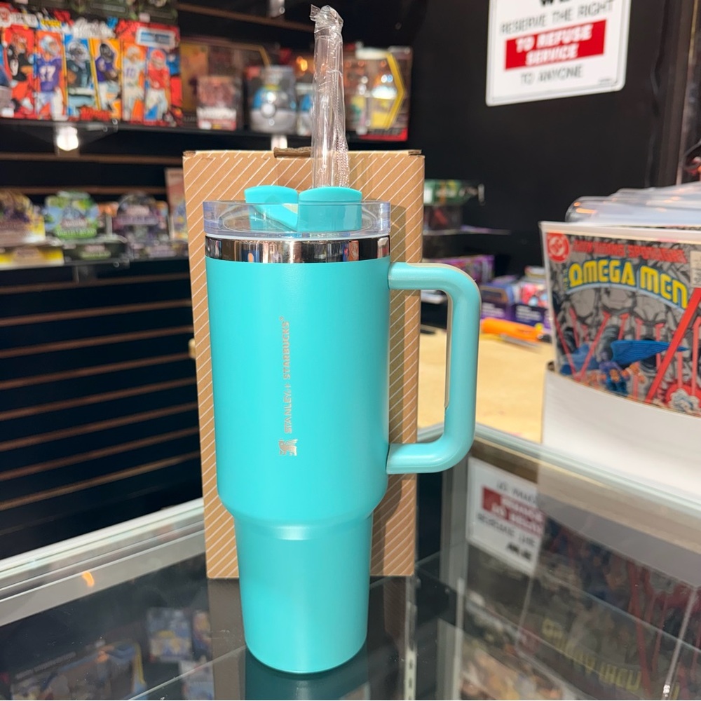 Stanley Aqua Tumbler with Straw and Handle